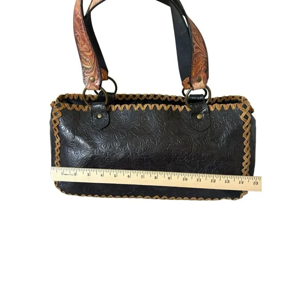 Santi Embossed Floral Western Y2K shoulder bag - Picture 6 of 16